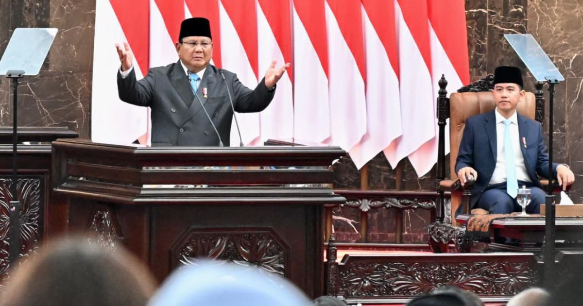 Presdident Prabowo Subianto is speaking at the House of Representatives building on Wednesday, 20 May 2026 (Photo/Presidential Secretariat)
